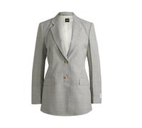 BOSS Regular-Fit Blazer aus kariertem Schurwoll-Krepp - Style Jacketa3, 50522590 Grau gemustert 38