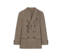 BOSS Regular-Fit Blazer aus Seide und Schurwolle - Style L-Jeff-DB-HL-262, 50568327 Braun 58