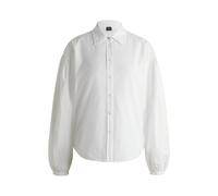 BOSS Regular-Fit Bluse aus Baumwoll-Popeline mit Spitzkragen - Style C_Barby-1, 50538846 Weiß XL