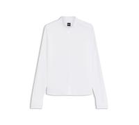 BOSS Regular-Fit Bluse aus Baumwoll-Popeline mit verdeckter Knopfleiste - Style Bertyna_Monday, 50543684 Weiß 36