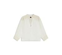 BOSS Regular-Fit Bluse aus strukturiertem Baumwoll-Voile - Style C_Brodes, 50546176 Natur 38