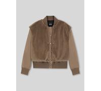 BOSS Bomberjacke aus Satin mit herausnehmbarer Weste aus Kunstfell - Style Pettica, 50546846 Braun 42