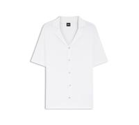 BOSS Regular-Fit Cardigan aus Baumwolle mit Streifen-Dessin - Style C-Neri, 50560492 Weiß XXL