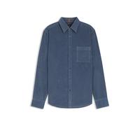 BOSS Orange Cordhemd Herren Regular Fit Baumwolle blau, M