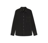 BOSS Regular-Fit Hemd aus Baumwoll-Cord - Style Relegant_6_M, 50569609 Schwarz XXL