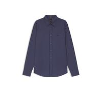 Hugo Boss Hemd Relegant_6_M Regular Fit Langarm Baumwolle Blau Größe L