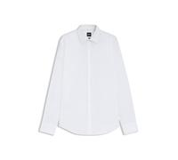 BOSS Regular-Fit Hemd aus elastischer Baumwoll-Popeline mit bügelleichtem Finish - Style H-JOE-kent-C1-214, 50473265 Weiß 49