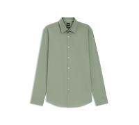 BOSS Regular-Fit Hemd aus elastischer Baumwoll-Popeline mit bügelleichtem Finish - Style H-JOE-kent-C1-214, 50473265 Hellgrün 40