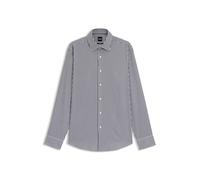 BOSS Regular-Fit Hemd aus gestreifter bügelleichter Baumwolle - Style H-JOE-K-C1-261, 50555712 Blau gestreift 41