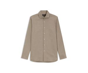 BOSS Regular-Fit Hemd aus in Italien gefertigter, gemusterter Baumwolle - Style L-JOSH-SPREAD-C1-243, 50568555 Braun 40