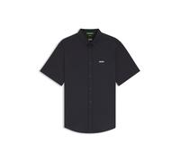 BOSS Regular-Fit Hemd aus knitterfreiem Baumwoll-Jersey - Style ST_Motion S, 50555951 Dunkelblau 4XL