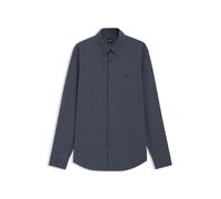 BOSS Regular-Fit Hemd aus strukturierter Stretch-Baumwolle mit Karo-Muster - Style Ricoplus_M, 50556464 Blau gemustert S