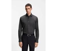 BOSS Regular Fit Hemd dunkelgrau, Einfarbig