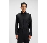 BOSS Regular Fit Hemd schwarz, Einfarbig