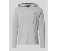 BOSS Regular Fit Hoodie aus Baumwoll-Mix in Mittelgrau, Größe S