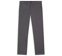 BOSS Regular-Fit Hose aus elastischem Baumwoll-Satin - Style Chino-Regular-1, 50534378 Dunkelgrau 33/32