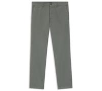 BOSS Regular-Fit Hose aus elastischem Baumwoll-Satin - Style Chino-Regular-1, 50534378 Grau 36/32