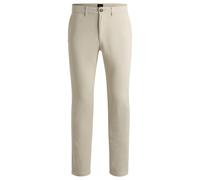 BOSS Regular-Fit Hose aus elastischem Baumwoll-Satin - Style Chino-Regular-1, 50534378 Hellbeige 33/34