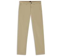 BOSS Orange Regular Fit Chino mit Gürtelschlaufen in Beige, Größe 34/36