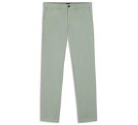 BOSS Regular-Fit Hose aus elastischem Baumwoll-Satin - Style Chino-Regular-1, 50534378 Hellgrün 36/30