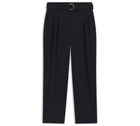 BOSS Regular-Fit Hose aus knitterfreiem Krepp in Cropped-Länge - Style Tapiah, 50490037 Dunkelblau 42