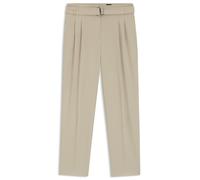 BOSS Regular-Fit Hose aus knitterfreiem Krepp in Cropped-Länge - Style Tapiah, 50490037 Hellbeige 42