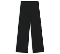 BOSS Regular-Fit Hose aus Krepp mit Cargotaschen - Style Tianamia1, 50556626 Schwarz 46