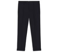 BOSS Regular-Fit Hose aus wasserabweisender Schurwolle - Style L-Peet-Pleat-241, 50545399 Dunkelblau 48