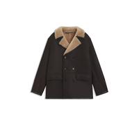 BOSS Herren Lerderjacke L-MABANO Regular-Fit, braun, Gr. 48