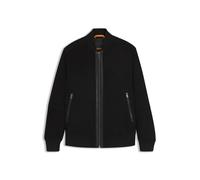 BOSS Regular-Fit Jacke aus Veloursleder - Style Johice, 50543505 Schwarz 56