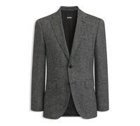 BOSS Regular-Fit Jackett aus Woll-Mix mit Fischgrät-Struktur - Style H-Janson-Elbow-214, 50494242 Dunkelgrau 58