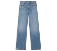 Weite Jeans BOSS ORANGE "MARLENE HR 12.0 Premium Damenmode", Damen, Gr. 27, Länge 34, light, pastel blau 452, Denim/Jeans, Obermaterial: 91% Baumwolle, 9% Hanf, weit lang, Jeans, mit hohem Bund, Wide
