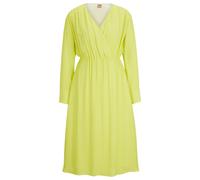 BOSS Regular-Fit Kleid mit Wickelfront und geknöpften Ärmelbündchen - Style Dagatta, 50505635 Gelb 36