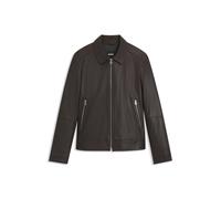 BOSS Regular-Fit Lederjacke mit Reißverschluss - Style H-Mapson4, 50543214 Dunkelbraun 56