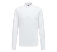 BOSS Poloshirt mit Label-Schriftzug in Weiss, Größe M