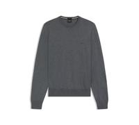 BOSS Regular-Fit Pullover aus Schurwolle mit Logo-Stickerei - Style Botto-L, 50476364 Grau S