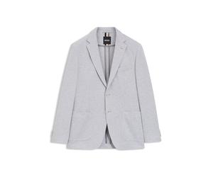 BOSS Regular-Fit Sakko aus Baumwoll-Mix mit Fischgrät-Struktur - Style C-Jaye-J-241, 50557389 Silber 50