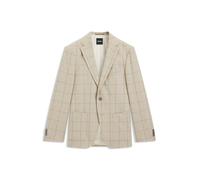 BOSS Regular-Fit Sakko aus kariertem Woll-Mix - Style H-Hutson-2PP-253, 50551581 Hellbeige 46