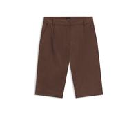 BOSS Regular-Fit Shorts aus Veloursleder-Imitat mit Bundfalten vorne - Style C_Talarina4, 50572595 Braun 42