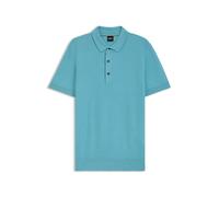BOSS Regular-Fit Strick-Poloshirt aus Baumwoll-Mix - Style H-Iannotti, 50543148 Hellblau S