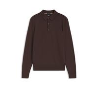 BOSS Regular-Fit Strick-Poloshirt aus Merino - Style H-Lancione, 50565503 Dunkelbraun S