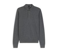 BOSS Regular-Fit Strick-Poloshirt aus Merino - Style H-Lancione, 50565503 Dunkelgrau XL