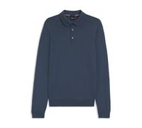 BOSS Regular-Fit Strick-Poloshirt aus Schurwolle - Style Lancione, 50476355 Blau XXL