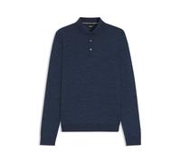 BOSS Regular-Fit Strick-Poloshirt aus Schurwolle - Style Lancione, 50476355 Dunkelblau XXL