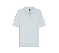 BOSS Regular-Fit Strick-Poloshirt aus strukturiertem Gewebe - Style H-Lurazio, 50565506 Hellblau M