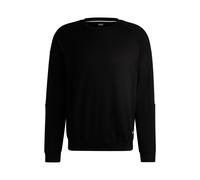 BOSS Regular-Fit Sweatshirt aus Baumwoll-Terry mit kontrastfarbenen Einsätzen - Style Iconic Sweatshirt, 50535787 Schwarz S