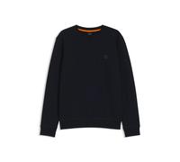 BOSS Regular-Fit Sweatshirt aus Baumwoll-Terry mit Logo-Aufnäher - Style Westart, 50509323 Dunkelblau 5XL