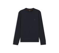 BOSS Regular-Fit Sweatshirt aus Baumwoll-Terry mit Logo-Aufnäher - Style Westart, 50509323 Dunkelblau XL