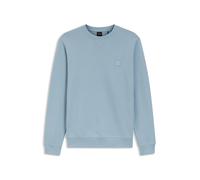 BOSS Regular-Fit Sweatshirt aus Baumwoll-Terry mit Logo-Aufnäher - Style Westart, 50509323 Hellblau XXL