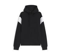 Kapuzensweatjacke BOSS GREEN "Union Saggy", Herren, Gr. L, schwarz-weiß (dunkelblau402), Sweatware, Obermaterial: 53% Baumwolle, 44% Polyester, 3% Elasthan, unifarben, regular fit normal, hoch geschlo